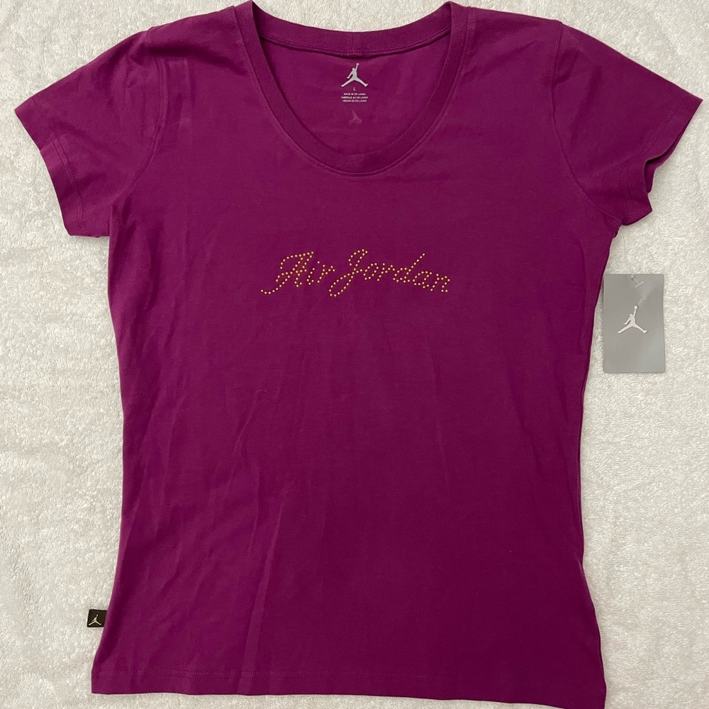 Women Nike Air Jordan Jump Man Shirt - Purple